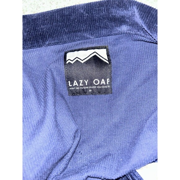 Lazy Oaf Mens Corduroy Navy Blue Jacket Shaket M - Picture 3 of 9